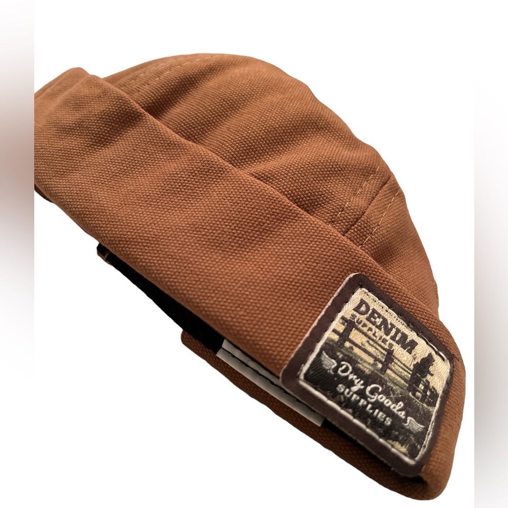 Mens Cotton Patch Brimless Skullcap Sailor Cap Rolled Cuff Retro Beanie Hat